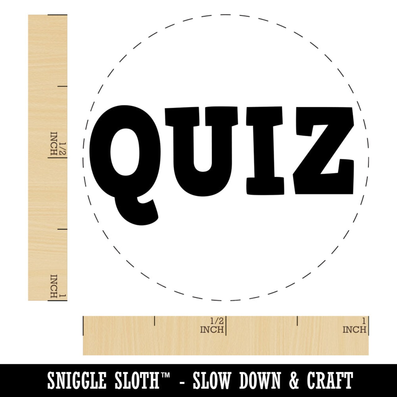 Quiz Fun Text Self-Inking Rubber Stamp for Stamping Crafting Planners